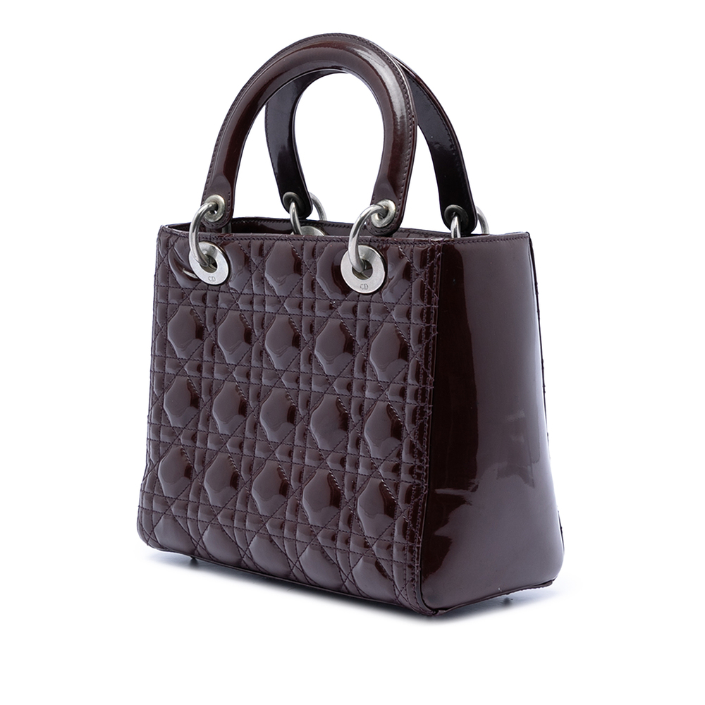 Pre-Loved Dior Medium Patent Cannage Lady Dior - Picture 2 of 7
